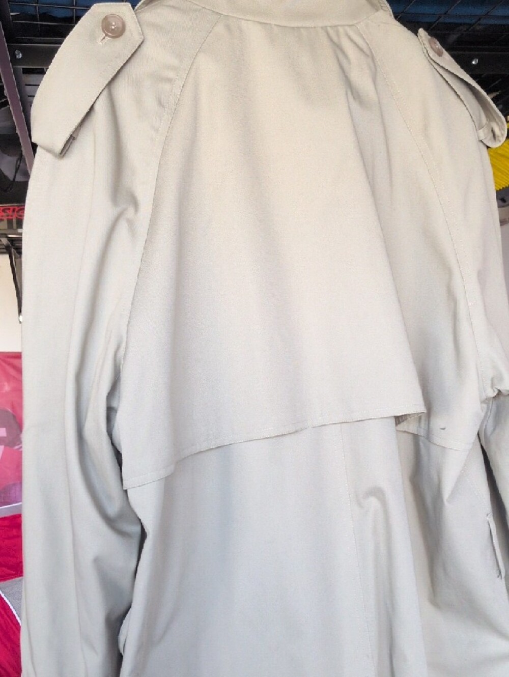Stafford Beige Double-Breasted Trench Coat with Tie Belt - Picture 7 of 7